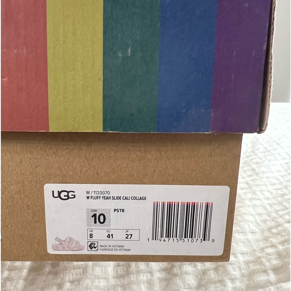 “NEW” UGG Fluff Slippers/Slides Pastel 💕Size 10 - Picture 10 of 11